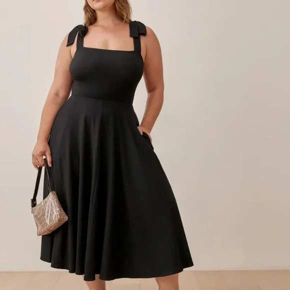 Reformation | Dresses | Nwt Reformation Edita Black Knit Midi Dress S |  Poshmark